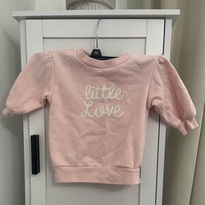 Little Love Pink Kids Sweatshirt, Size 3-6 months, no tags